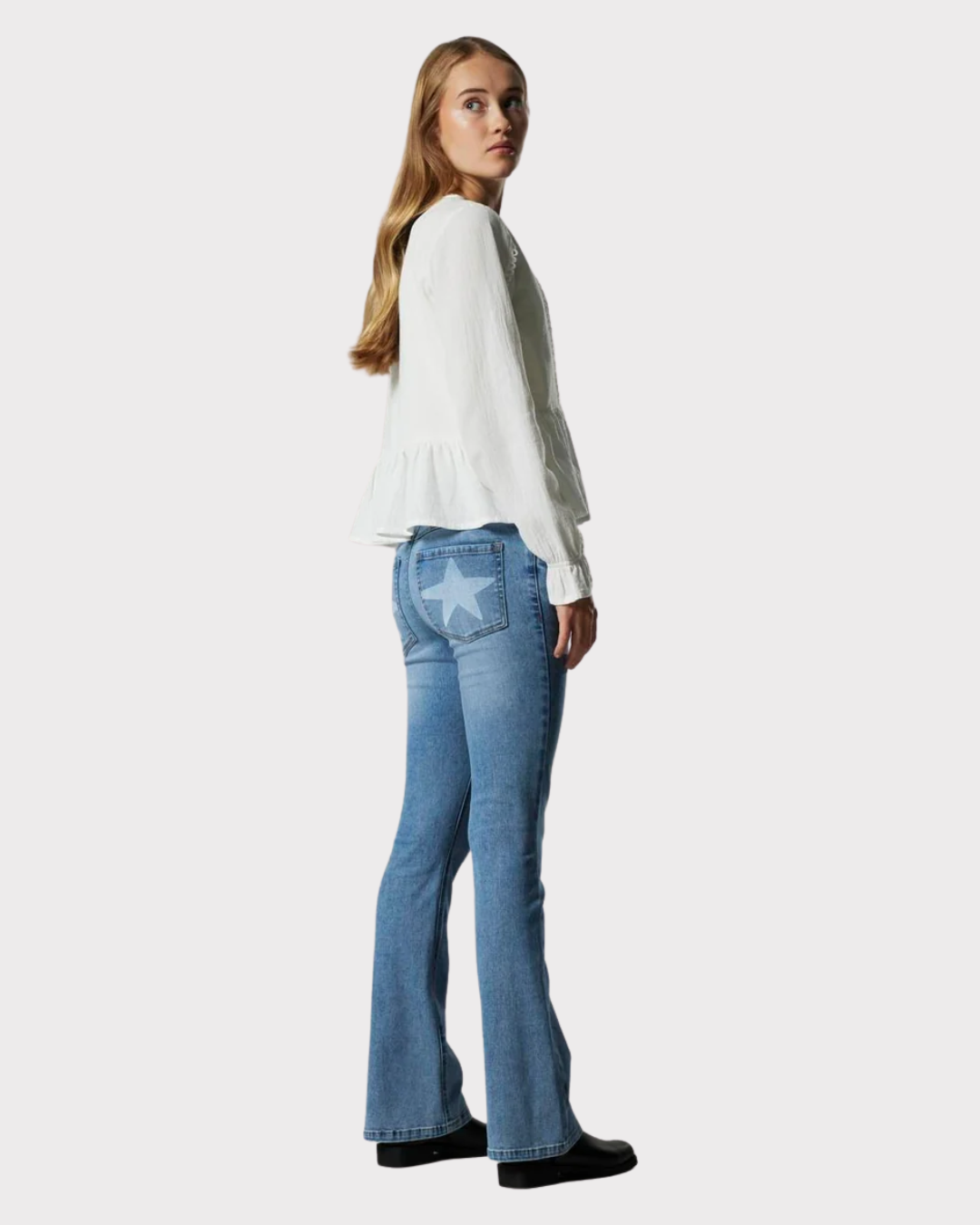 Nlfrar Dnm Lw S Flared Pant-Jeans-Lmtd-Aandahls