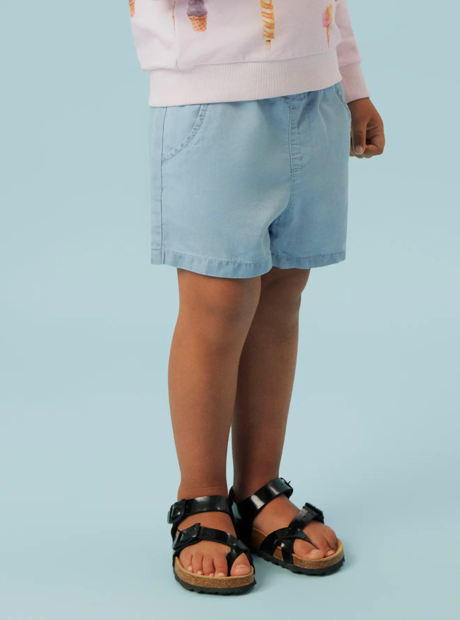 Nmfbella loose denim shorts-Shorts-Name it-Aandahls