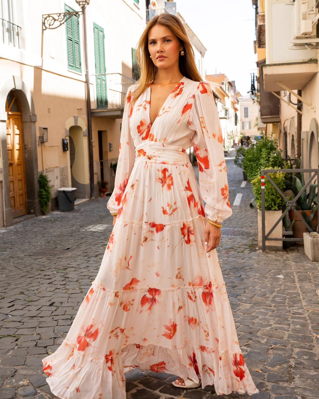 Noor Maxi Dress Rose Bloom-Kjole-MISSMAYA-Aandahls