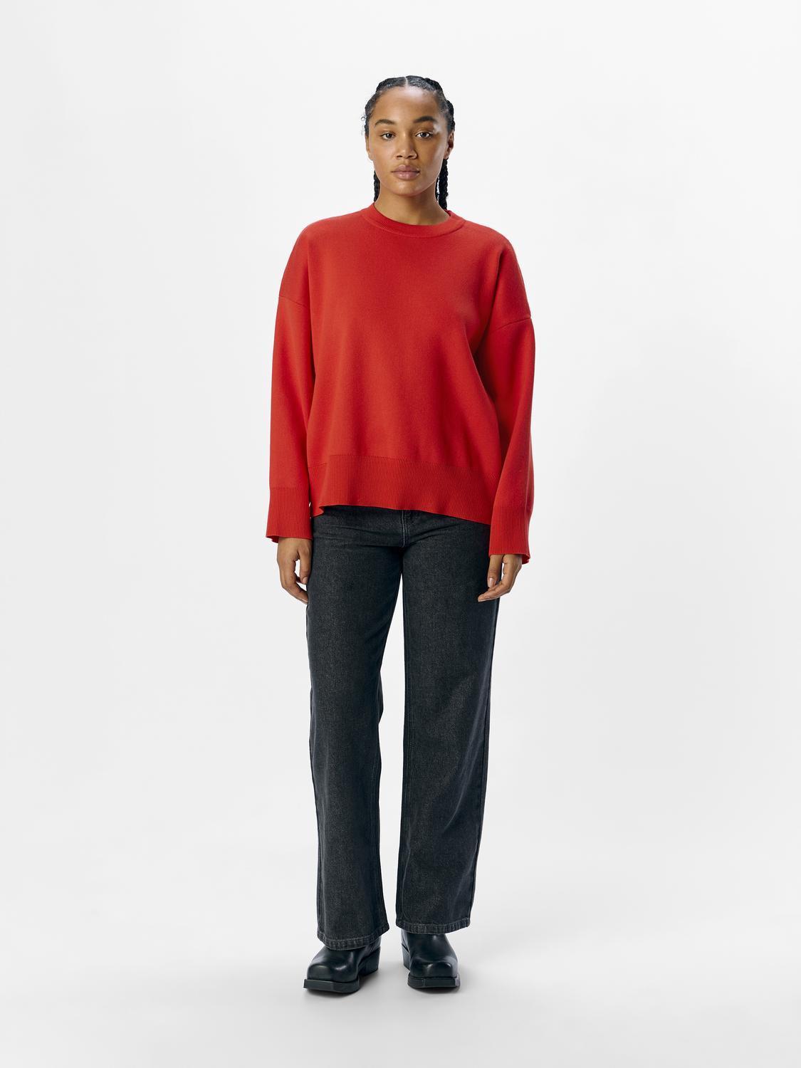 OBJELLY L/S OZ O-NECK KNIT DIV-Genser-Object Collectors Item-Aandahls