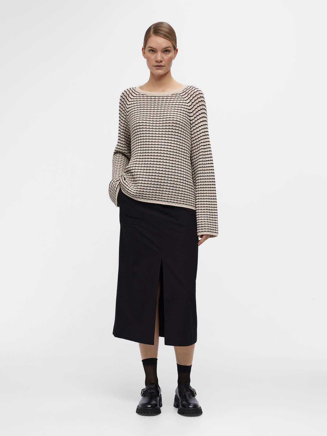 OBJESTER L/S KNIT PATTERN TOP NOOS-Genser-Object Collectors Item-Aandahls