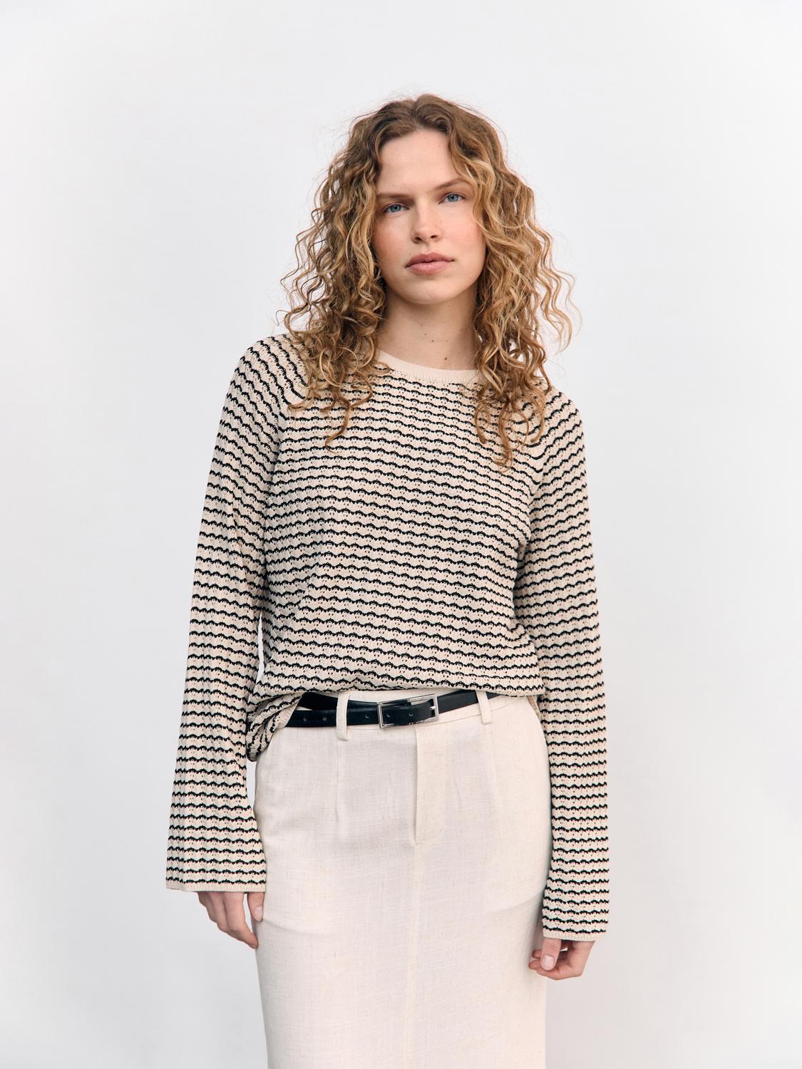 OBJESTER L/S KNIT PATTERN TOP NOOS-Genser-Object Collectors Item-Aandahls