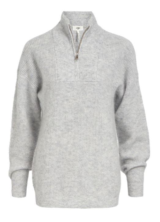 OBJNETE RIB L/S ZIP PULLOVER-Genser-Object Collectors Item-Aandahls