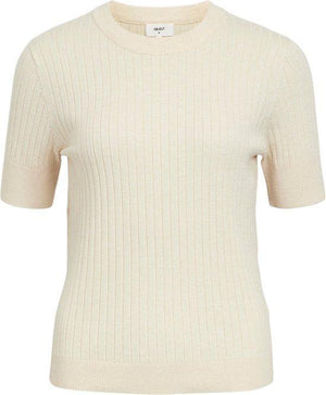 OBJNOELLE S/S KNIT T-SHIRT NOOS-Overdel-Object Collectors Item-Aandahls