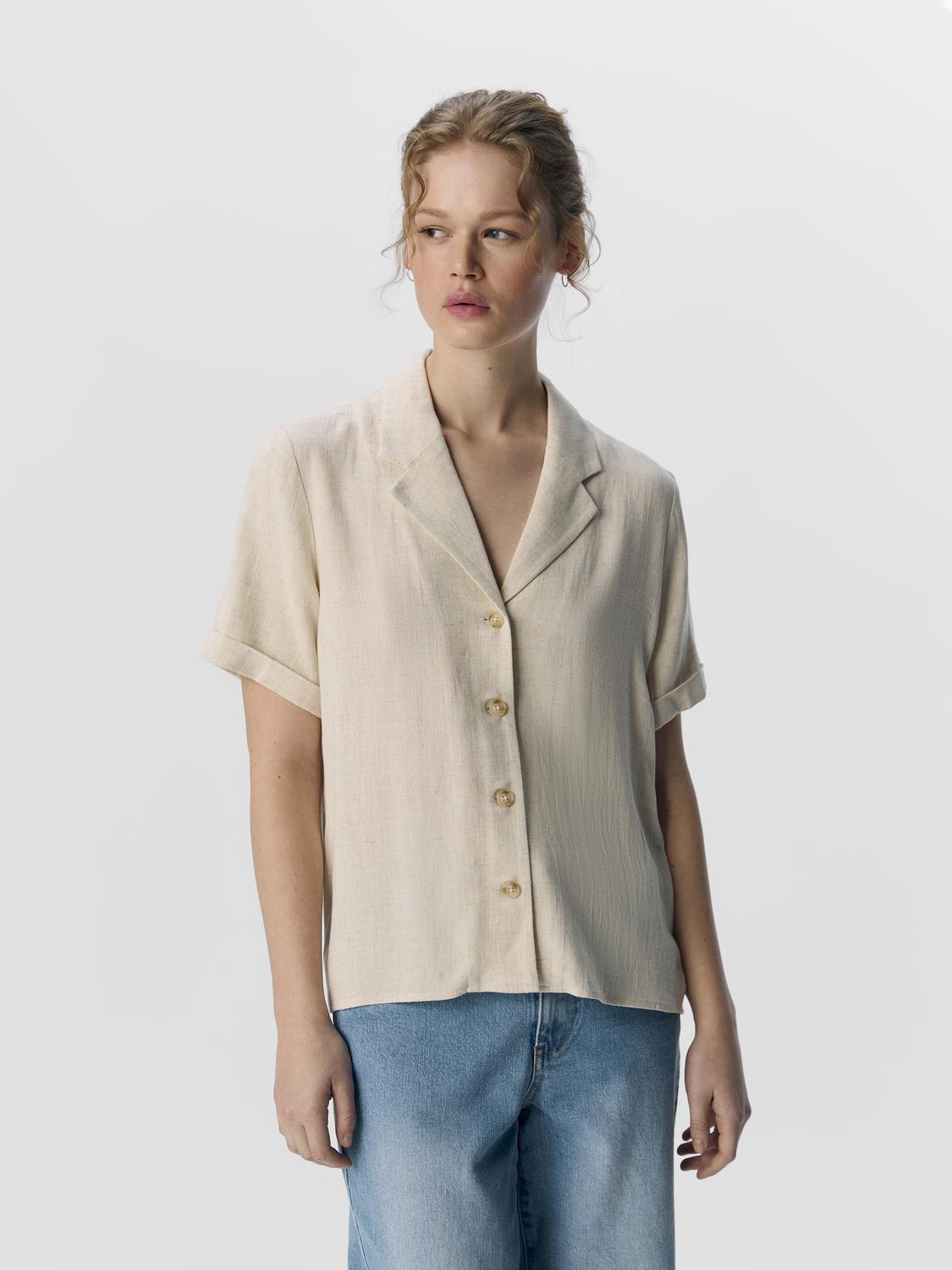 OBJSANNE S/S RE SHIRT NOOS-Skjorte-Object Collectors Item-Aandahls