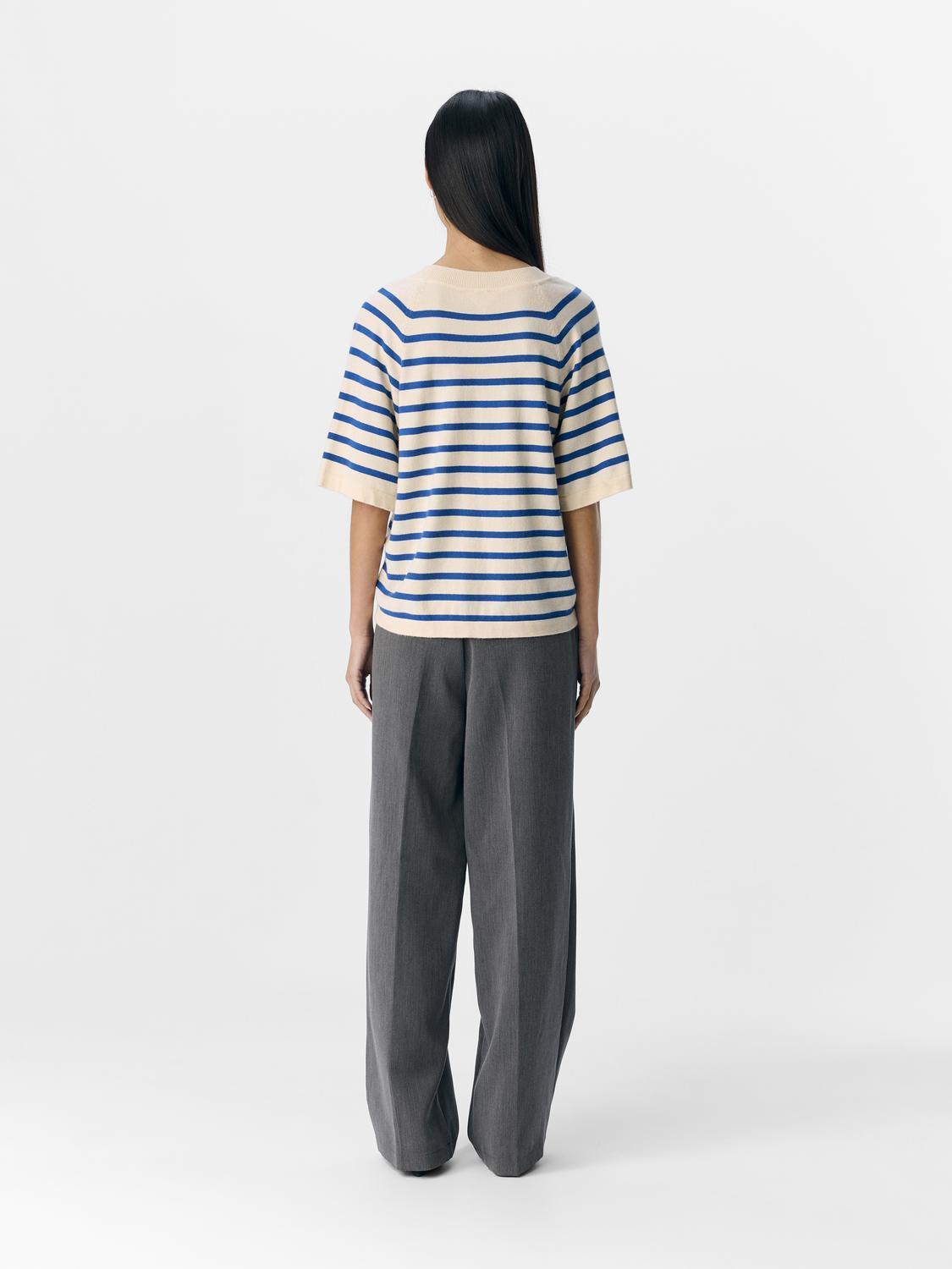 OBJTHESS 2/4 LO V-NECK KNIT TOP NOOS-Genser-OBJECT-Aandahls
