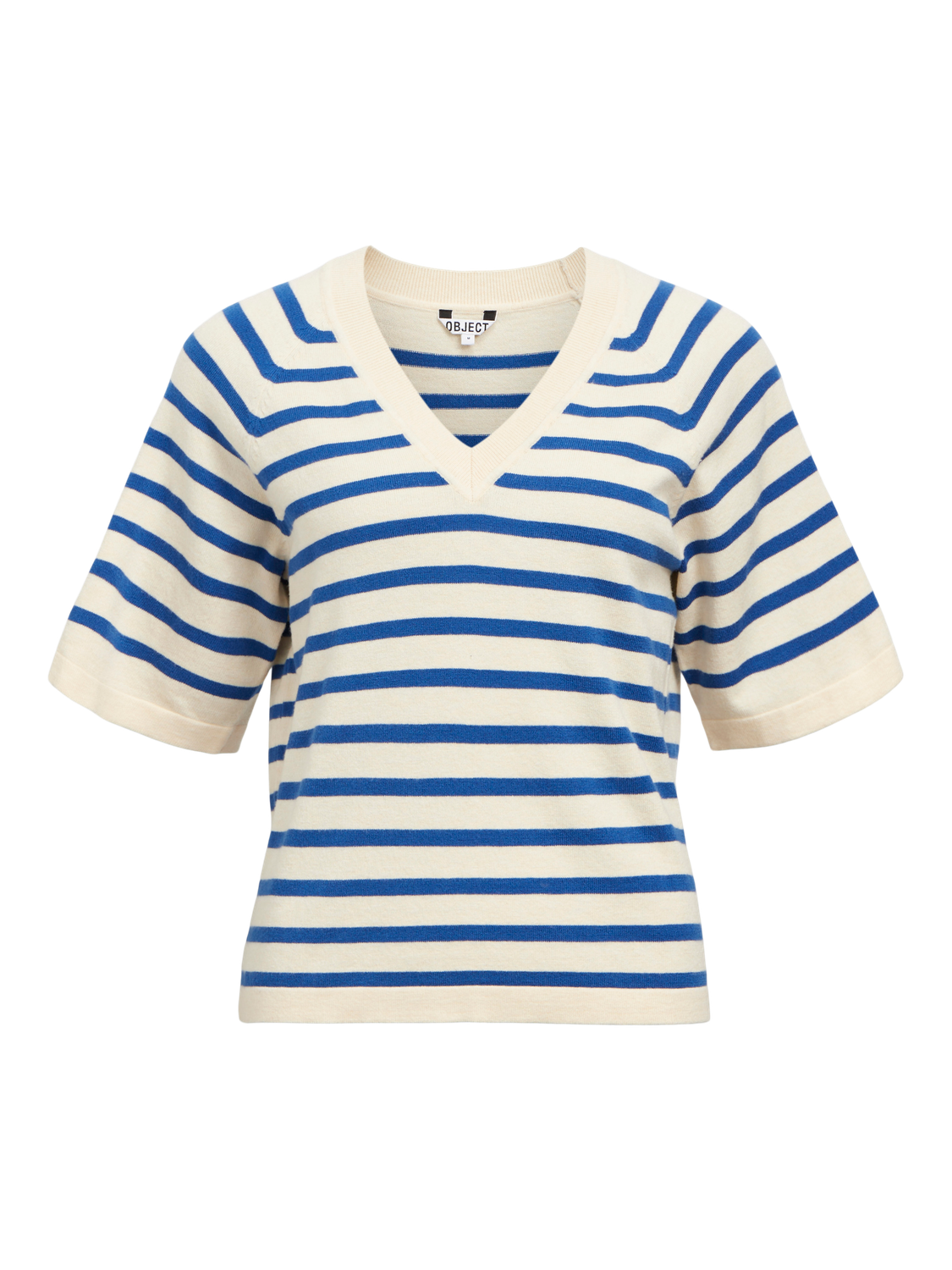 OBJTHESS 2/4 LO V-NECK KNIT TOP NOOS-Genser-OBJECT-Aandahls