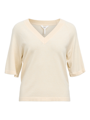 OBJTHESS 2/4 LO V-NECK KNIT TOP NOOS-Genser-Object Collectors Item-Aandahls