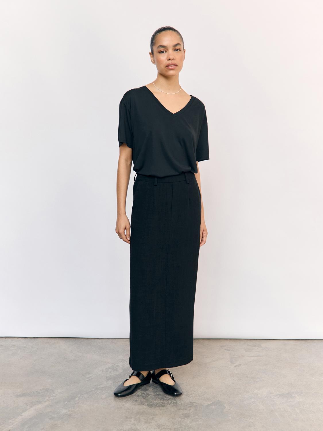 ObjAnnie Re S/S V-neck Top Noos-Overdel-Object Collectors Item-Aandahls