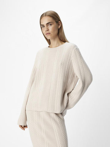 ObjReynard Square Sleeve Cable Knit-Genser-Object Collectors Item-Aandahls