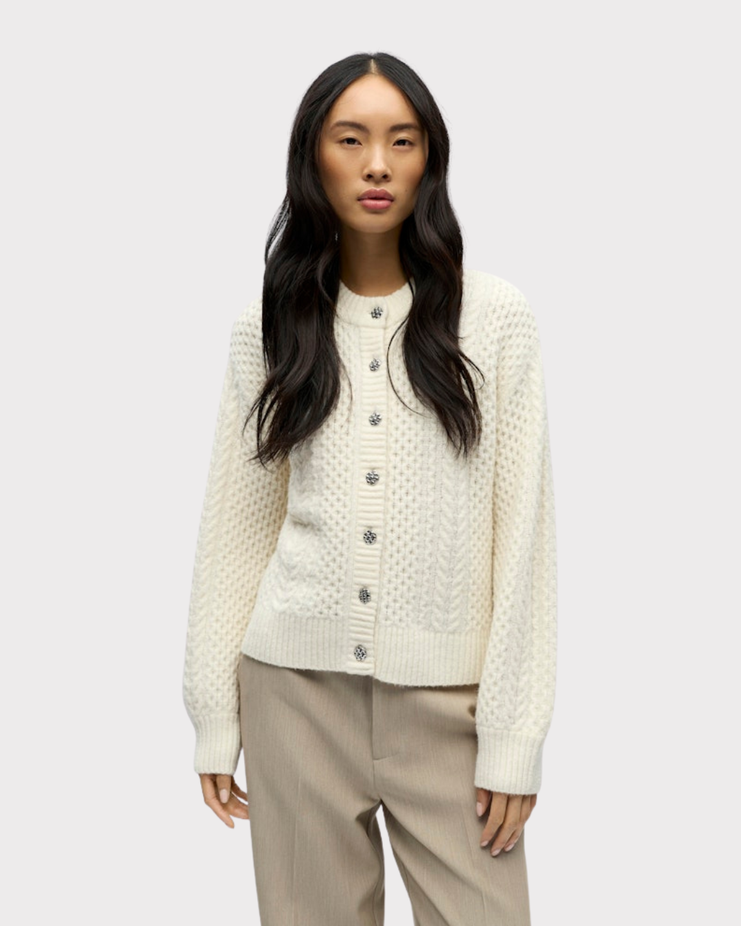 Objdebbie L/s Lo Knit Cardigan 143-Cardigan-OBJECT-Aandahls