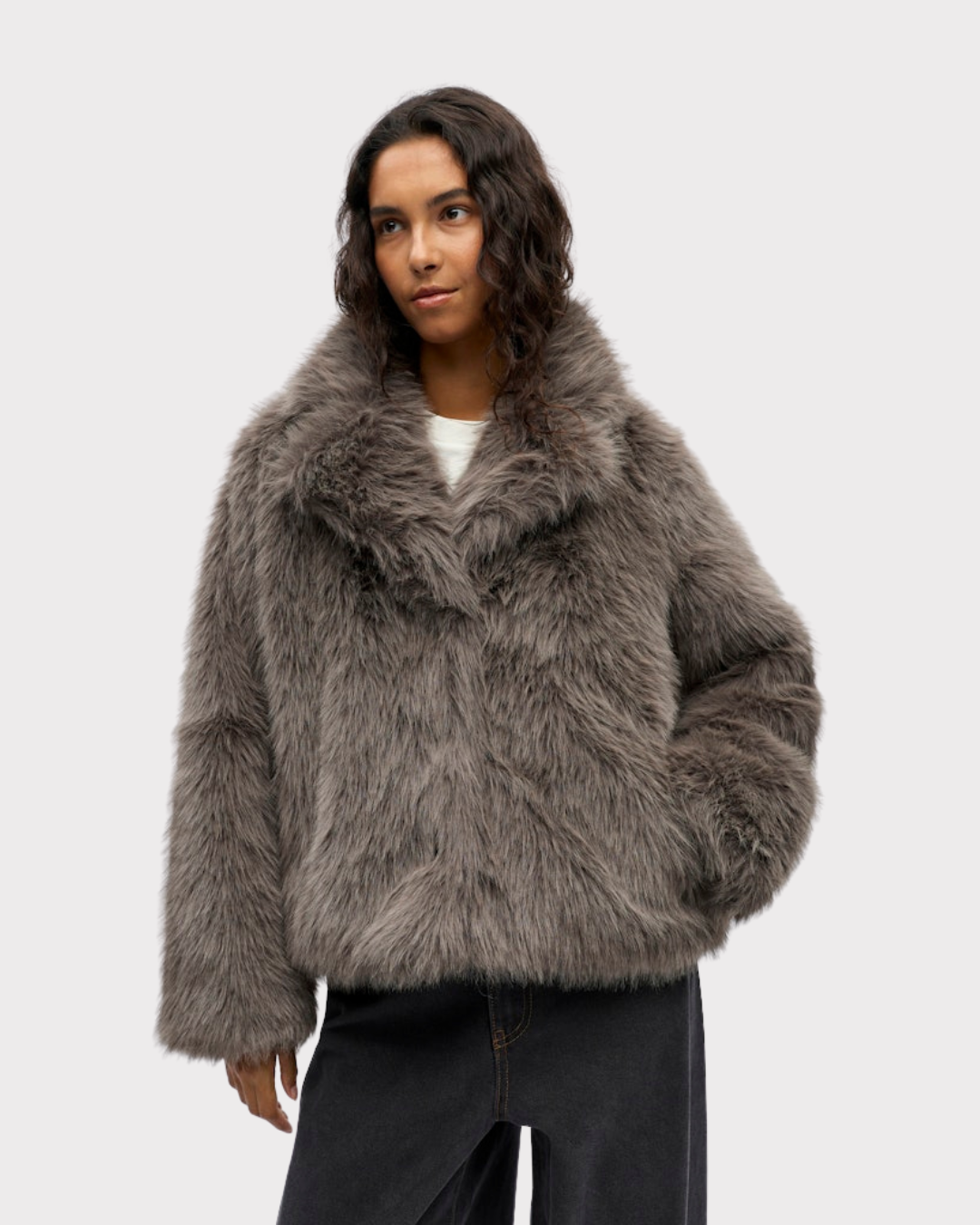 Objisadora L/s Lo Hairy Coat 141-Yttertøy-OBJECT-Aandahls