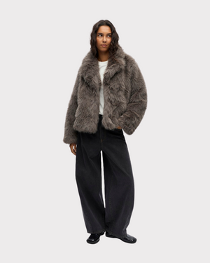 Objisadora L/s Lo Hairy Coat 141-Yttertøy-OBJECT-Aandahls