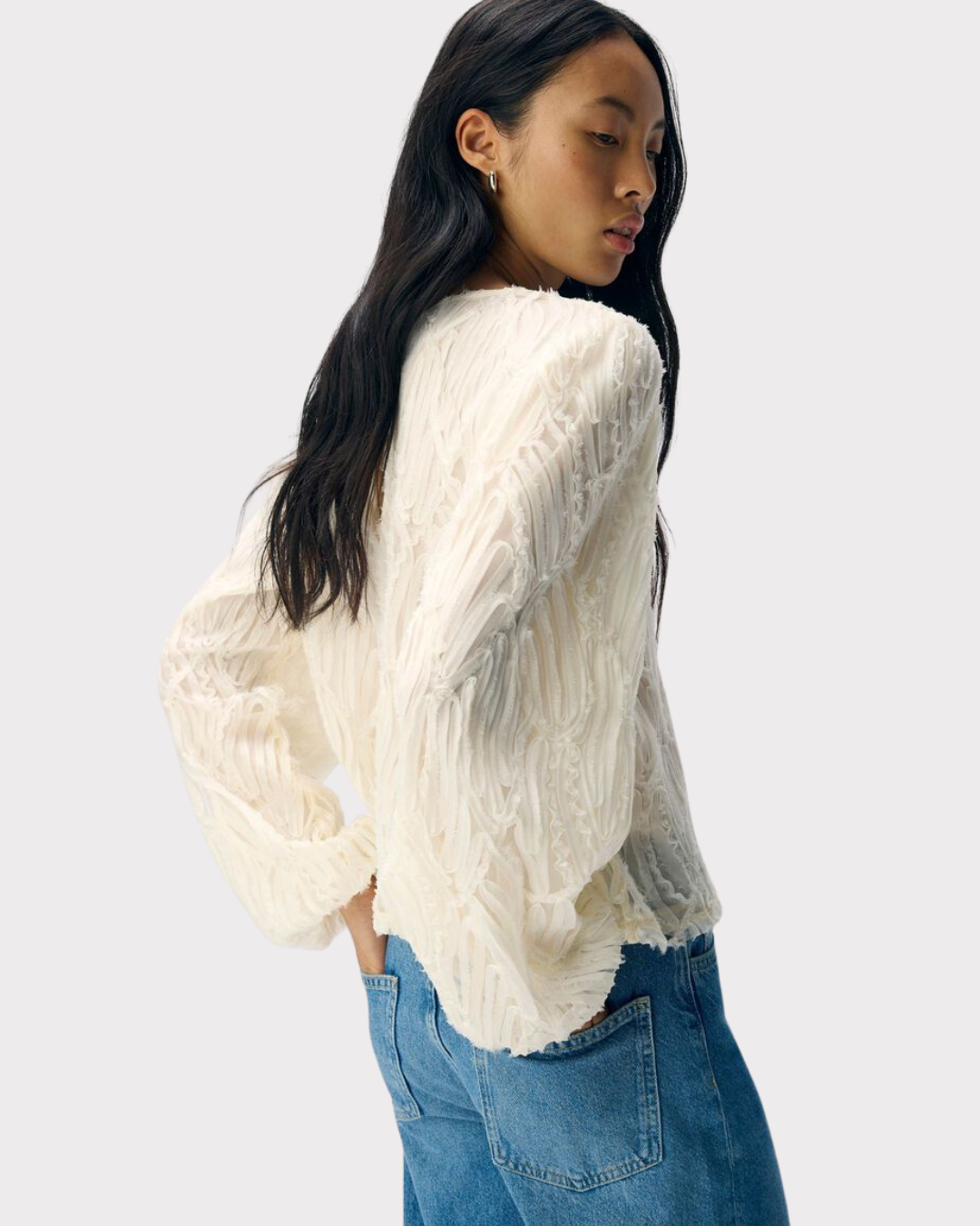 Objlucie L/s Re O-Neck Top Noos-T-shirt-OBJECT-Aandahls