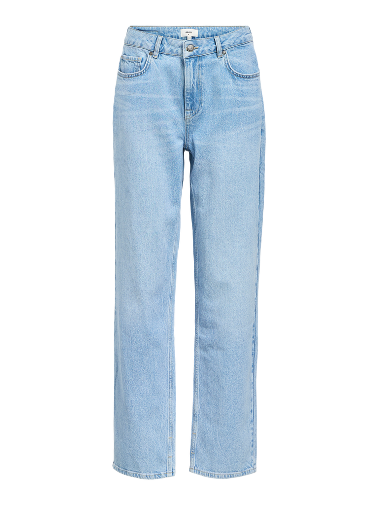 Objsava Ellen Mw Straight Jeans Noos-Bukse-Object Collectors Item-Aandahls