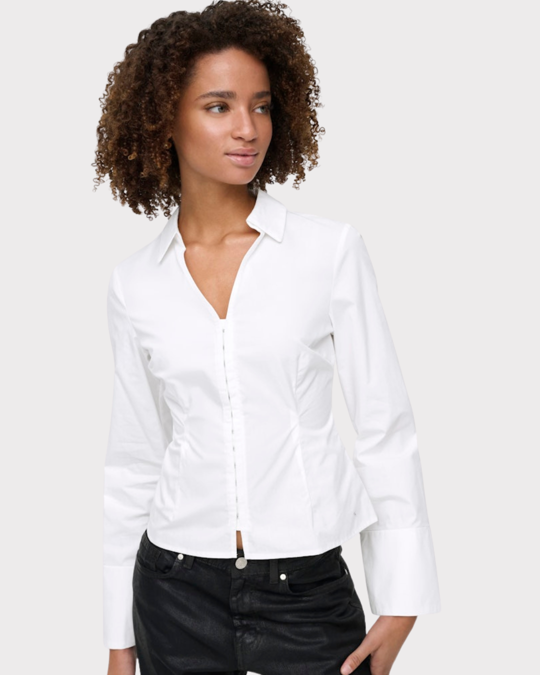 Onlbeya Ls Fitted Hook Shirt Wvn-Skjorte-ONLY-Aandahls