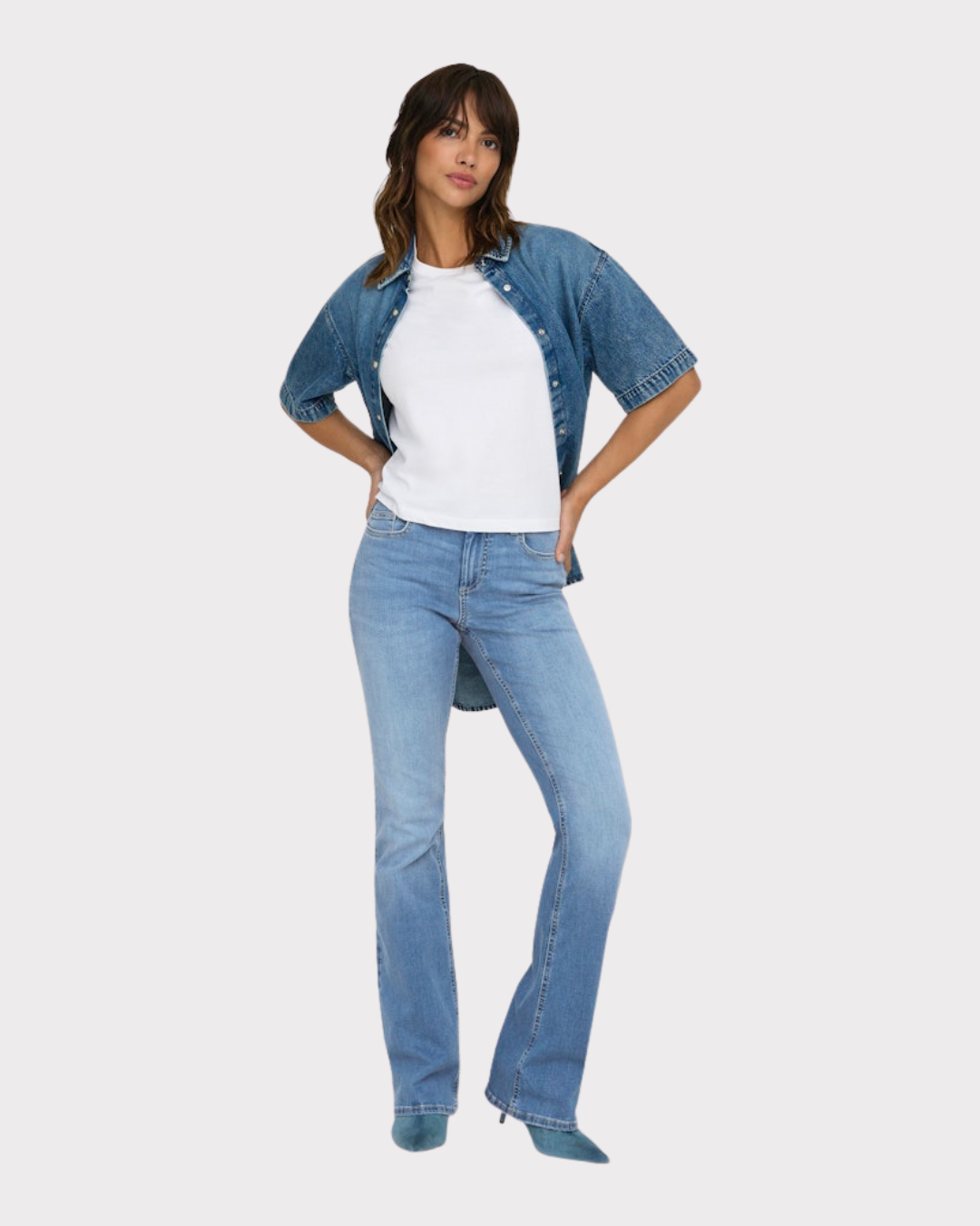Onlblush MW Back Pock Fla Tai222 Dnm Noos-Jeans-ONLY-Aandahls