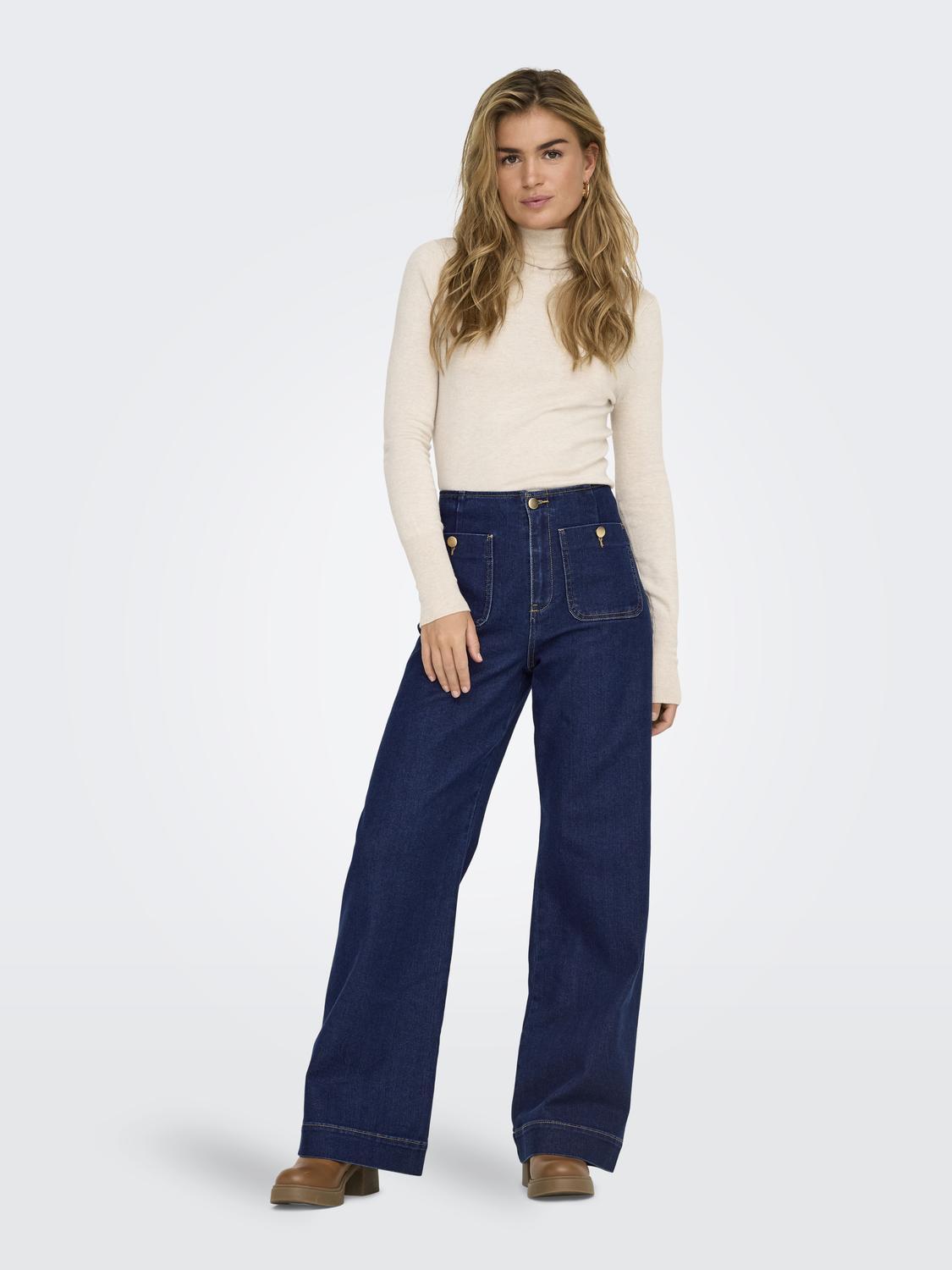 Onlmadeline Hw Wd Pocket Dnm Gua113 Noos-Jeans-ONLY-Aandahls