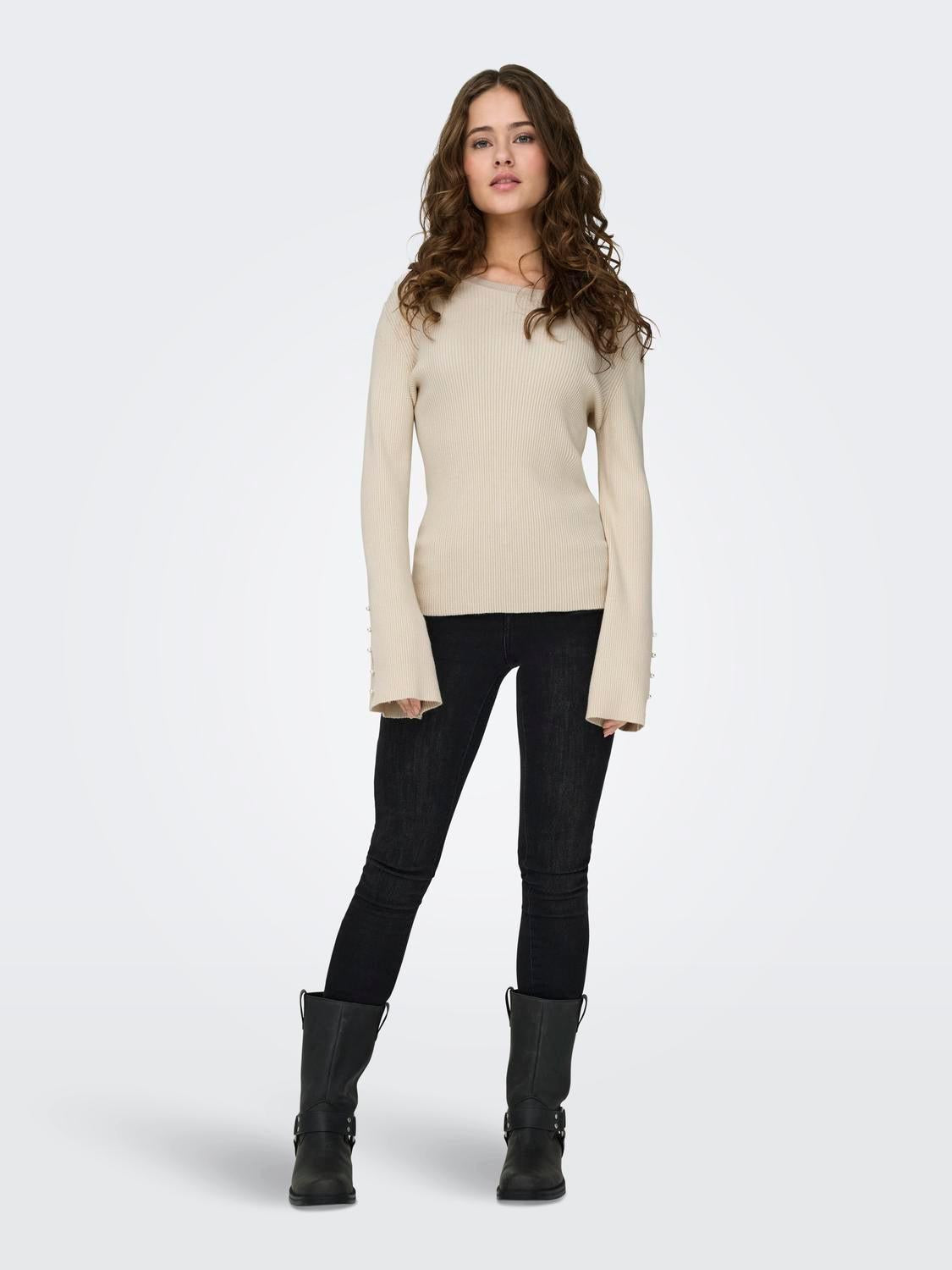 Onlnatascha LS O-neck Pearl CC Knit-Genser-ONLY-Aandahls