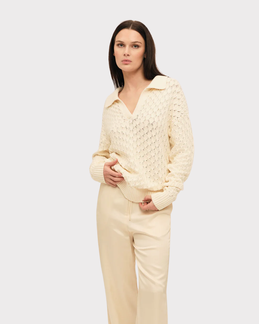 PEARL POLO SWEATER-Genser-OnceUntold-Aandahls