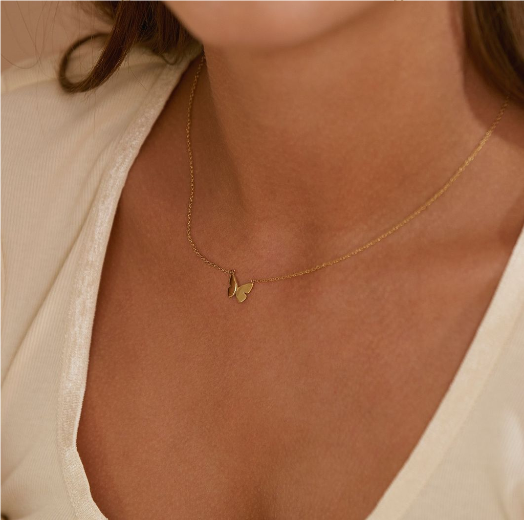 Papillon Necklace Gold-Smykke-Edblad-Aandahls