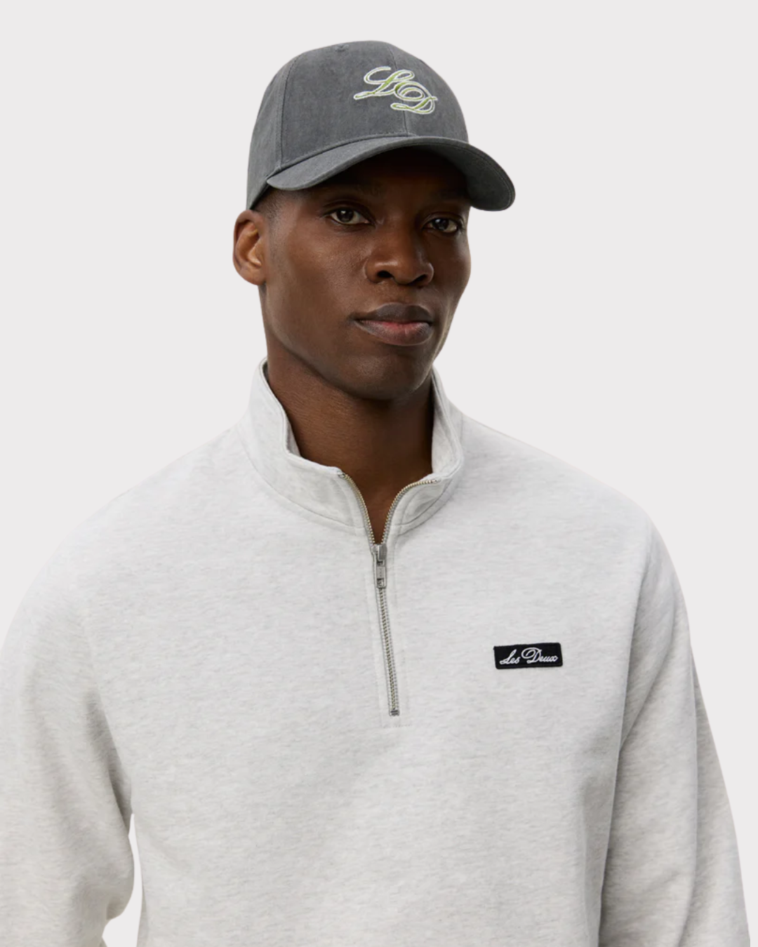 Patch Half-Zip Sweatshirt-Genser-Les Deux-Aandahls