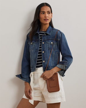 Pebbled cameryn crossbody tech veske-Veske-Ralph Lauren-Aandahls