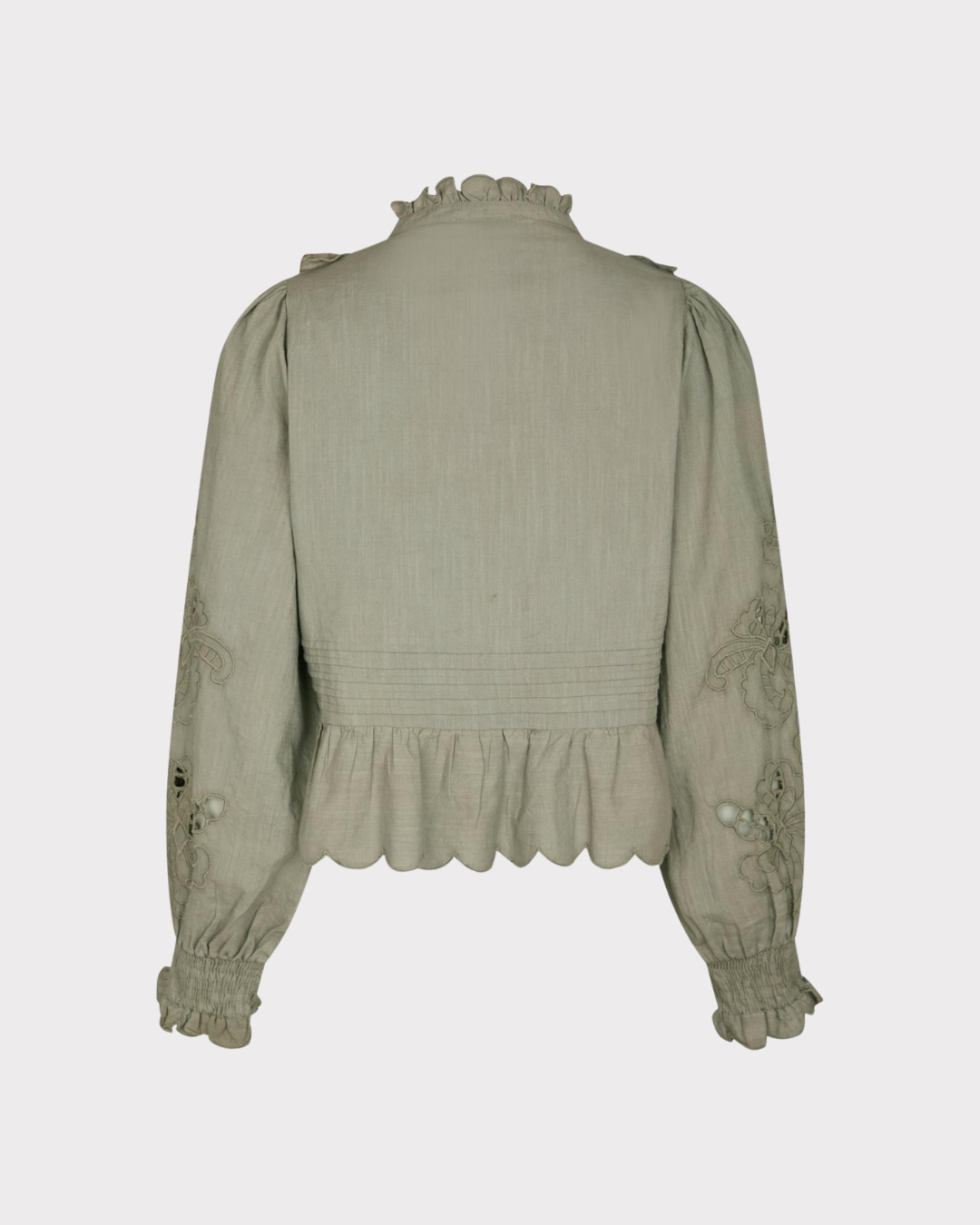 Petrine Embroidery Blouse-Bluser-Neo Noir-Aandahls