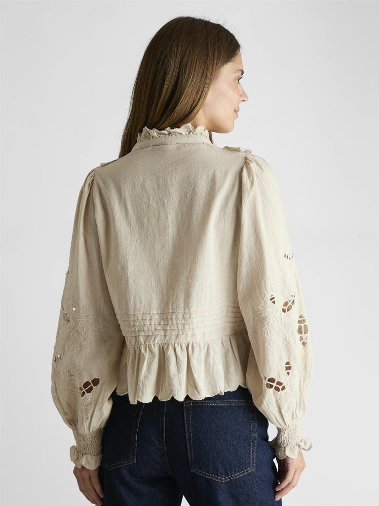 Petrine embroidery blouse-Bluser-Neo Noir-Aandahls