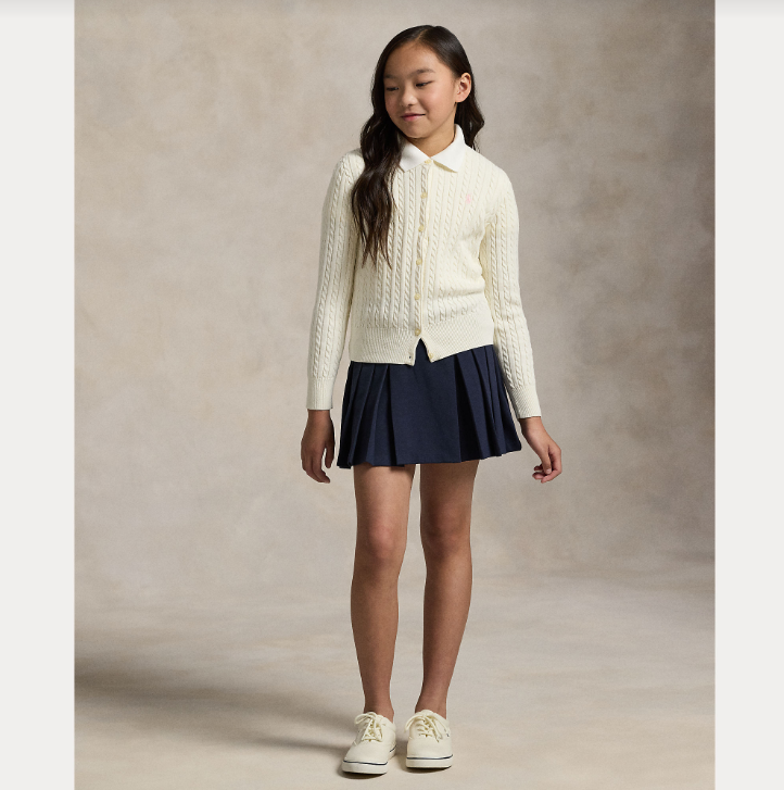 Pleated Ponte Skort-Skjørt-Polo Ralph Lauren-Aandahls