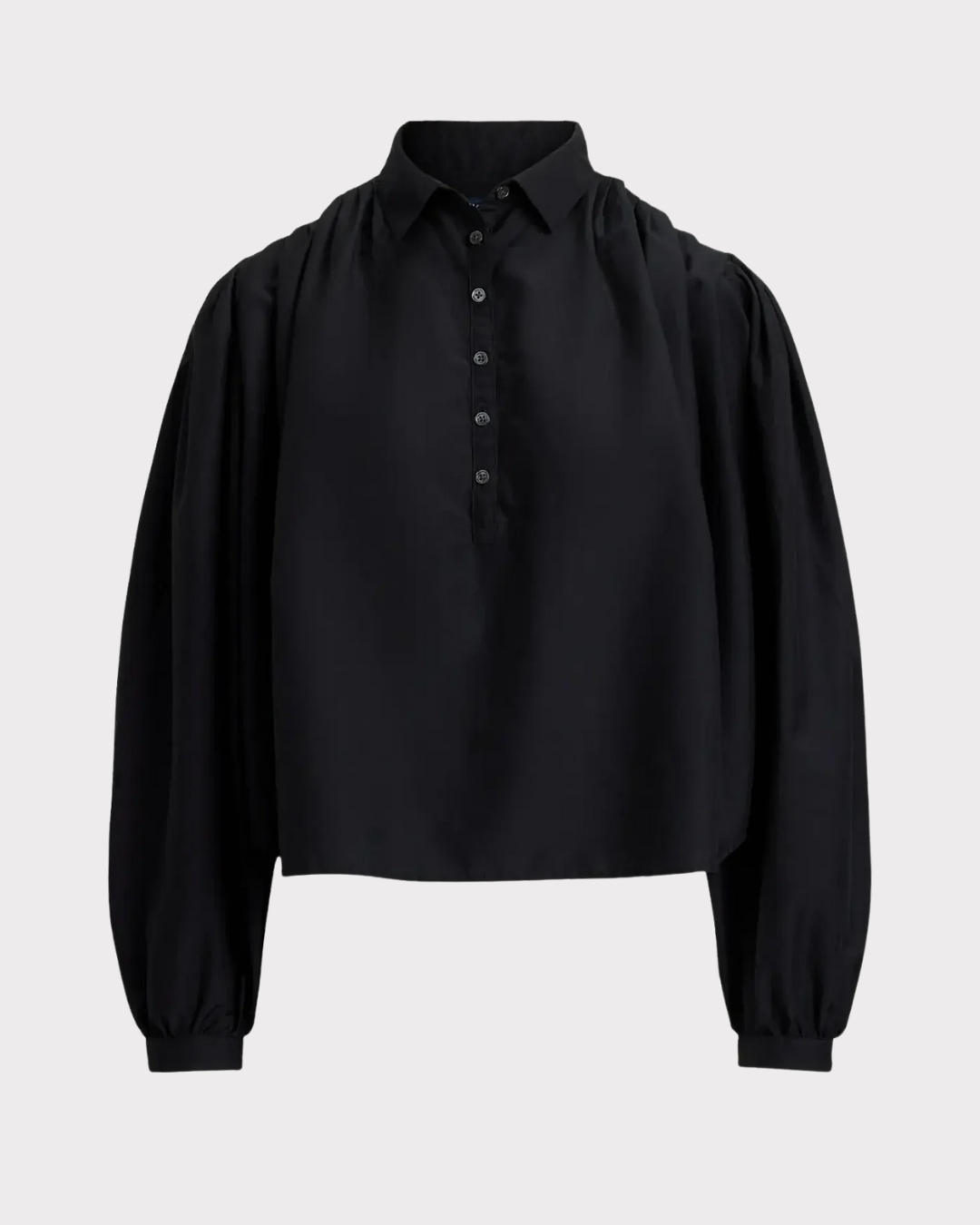 Pleated cotton- silk blouse-Overdel-Polo Ralph Lauren-Aandahls