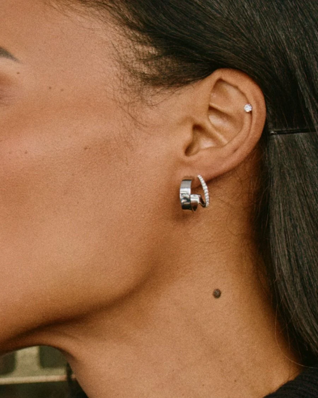 Pliè Hoops Double Steel-Smykke-Edblad-Aandahls