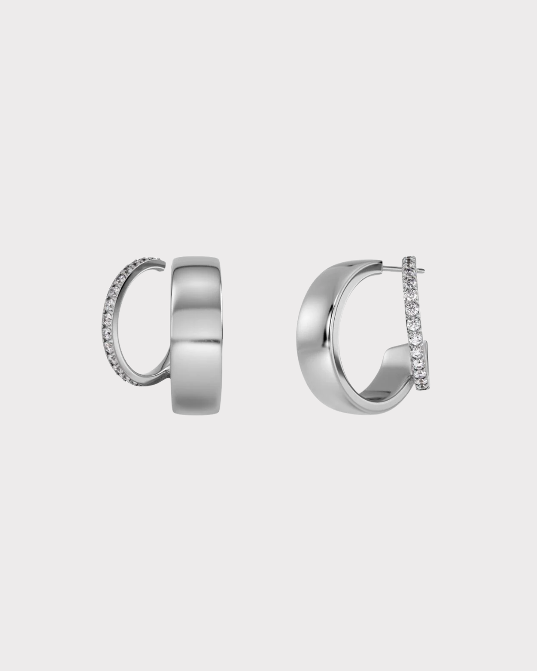 Pliè Hoops Double Steel-Smykke-Edblad-Aandahls