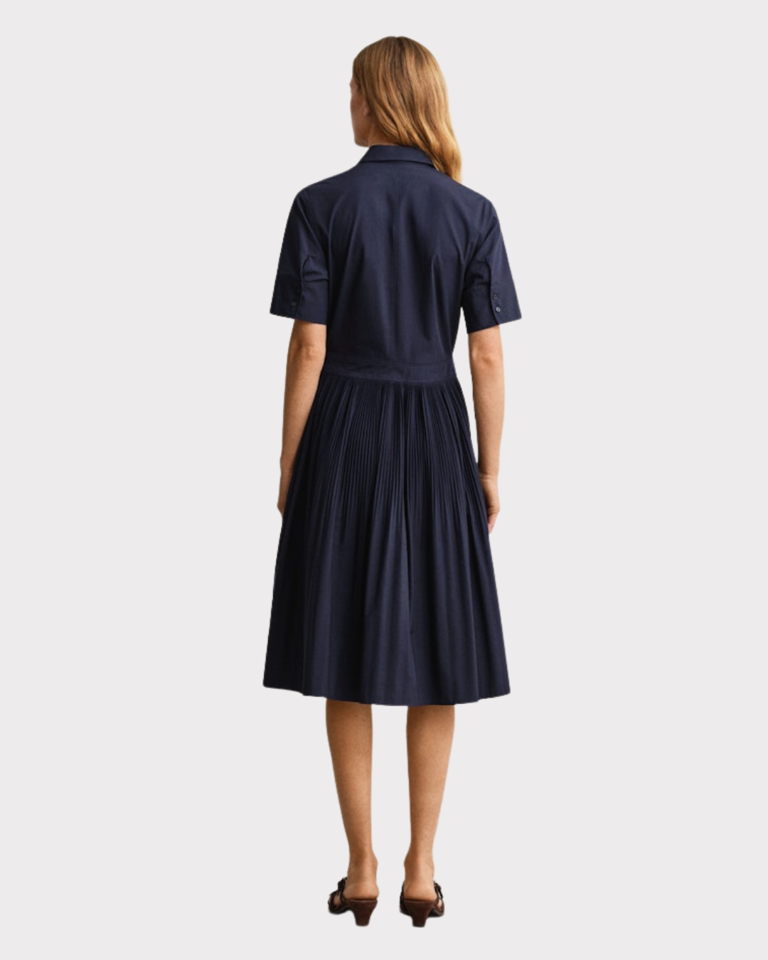 Plisset Skjortekjole I Bomull-Kjole-Gant-Aandahls