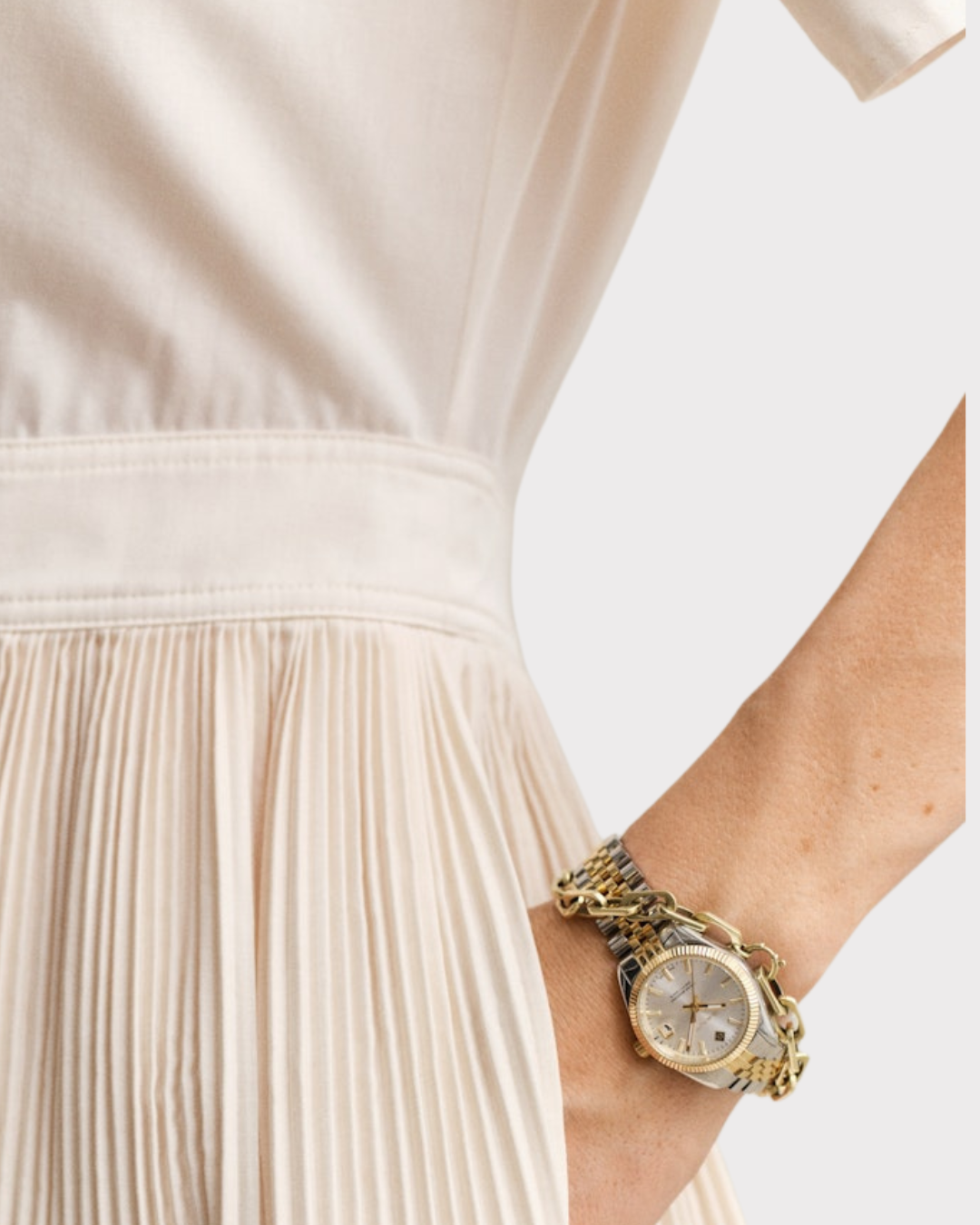 Plisset Skjortekjole I Bomull-Kjole-Gant-Aandahls