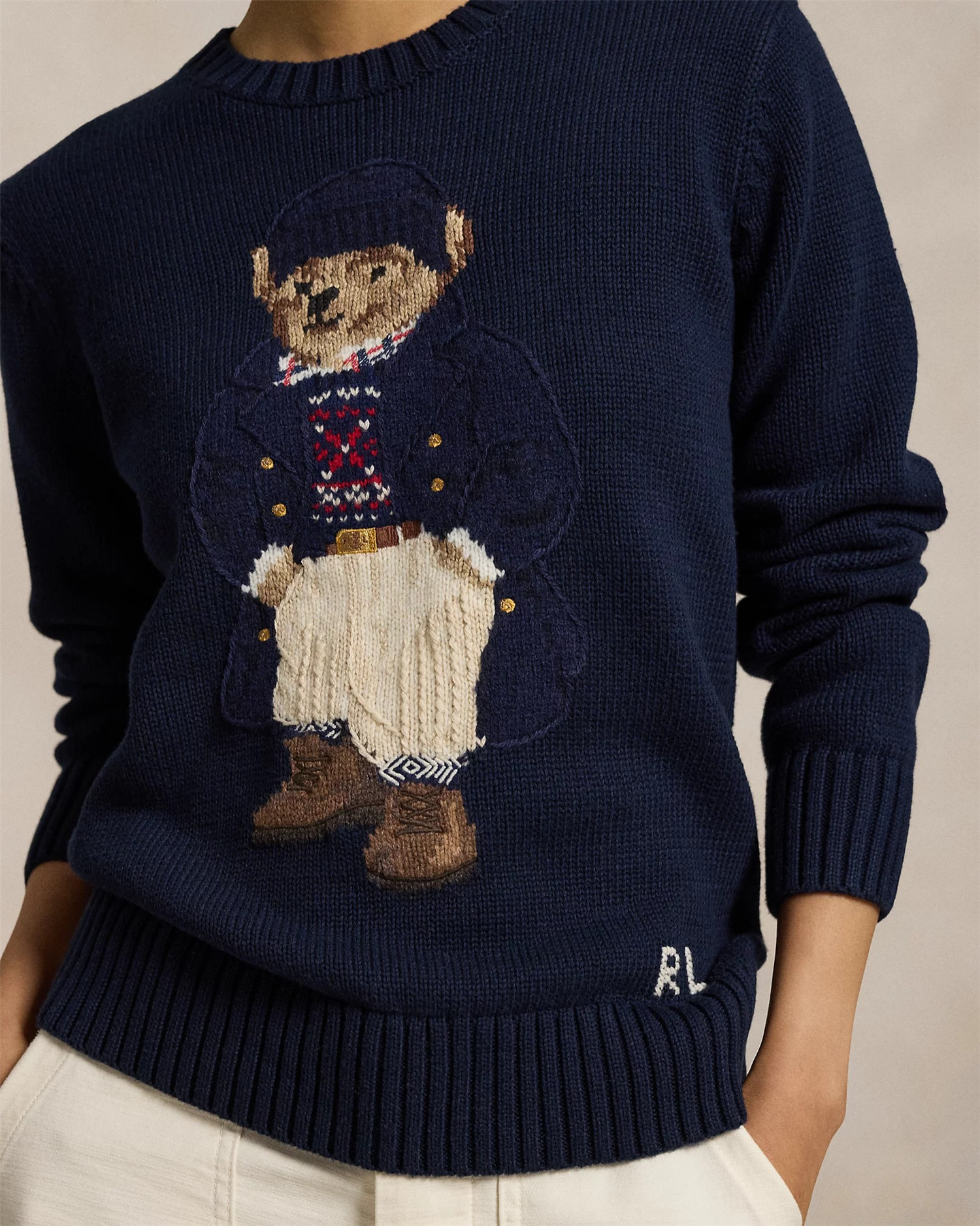 Polo bear cotton crewneck-Genser-Polo Ralph Lauren-Aandahls