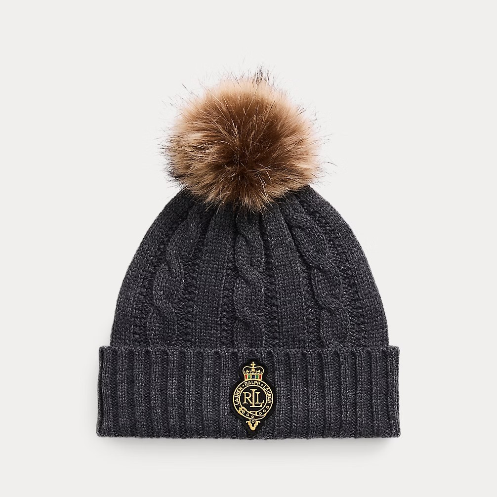 Pom pom cable-knit beanie-Hodeplagg-Polo Ralph Lauren-Aandahls