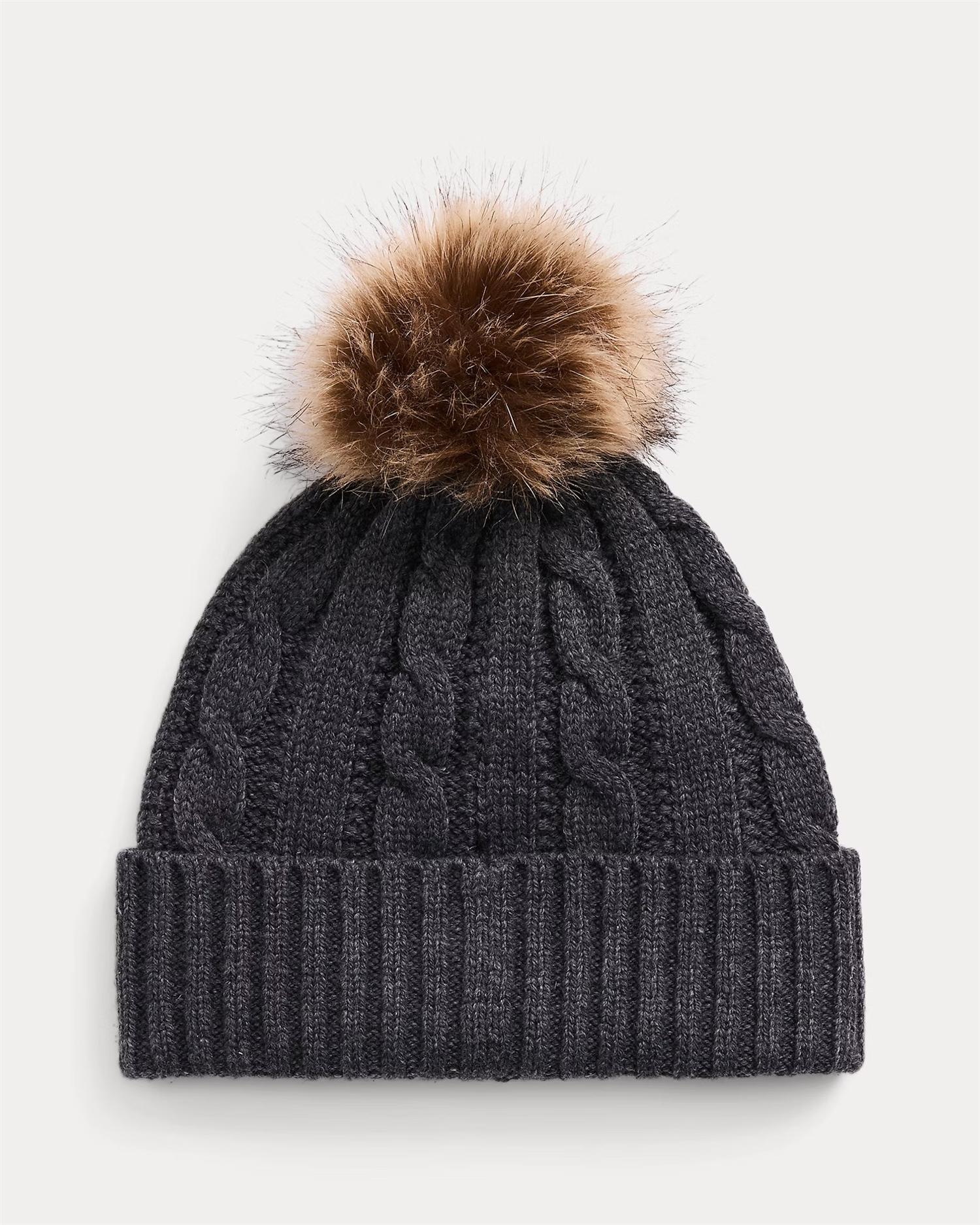 Pom pom cable-knit beanie-Hodeplagg-Ralph Lauren-Aandahls