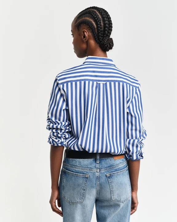 Poplin wide striped shirt-Skjorte-Gant-Aandahls