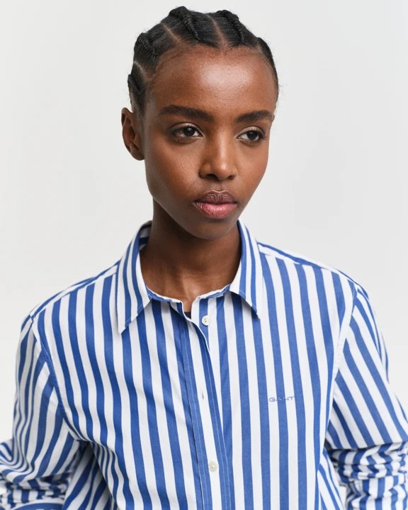 Poplin wide striped shirt-Skjorte-Gant-Aandahls