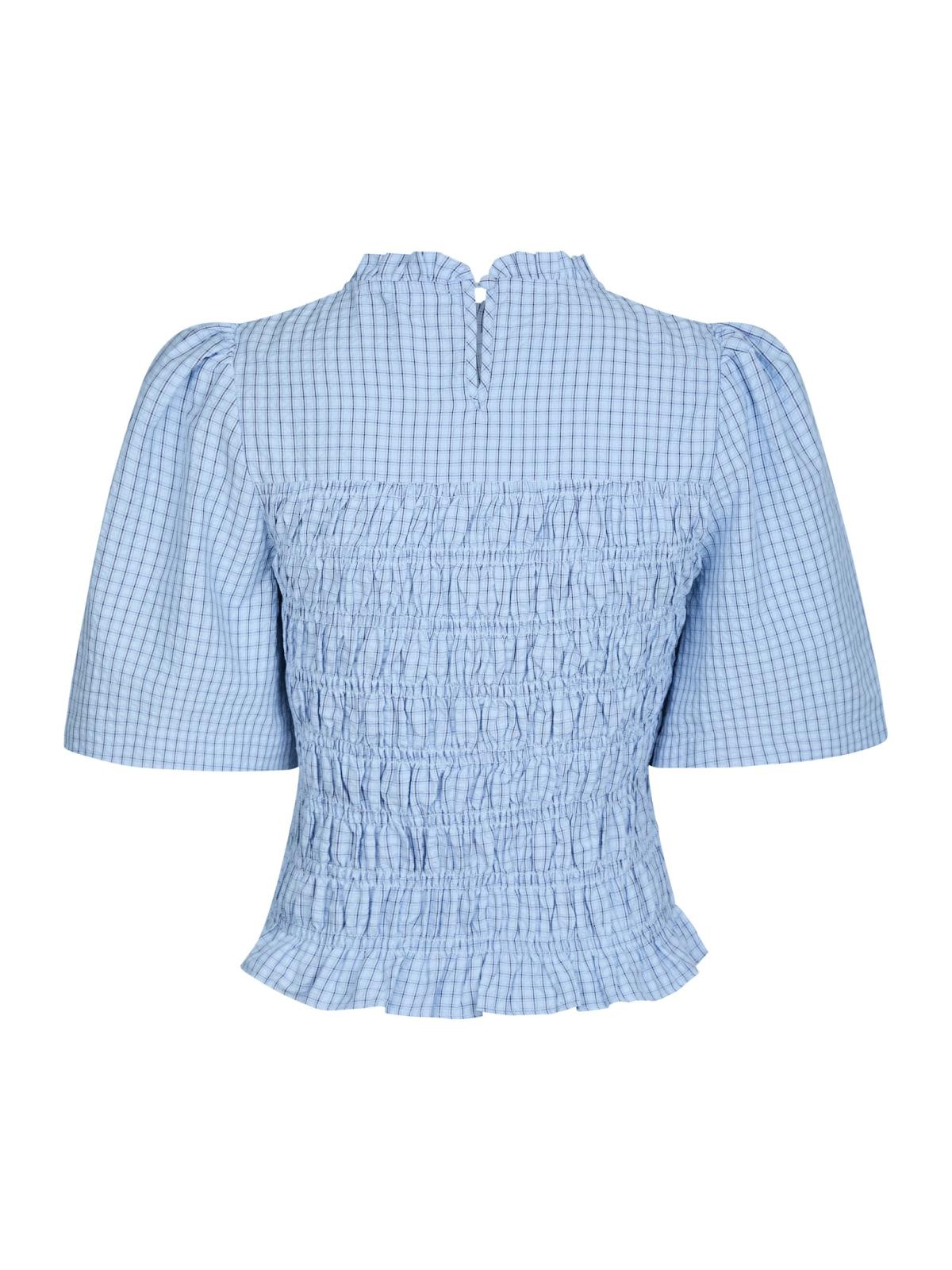 Possini Check Smock Blouse-Topp-Neo Noir-Aandahls