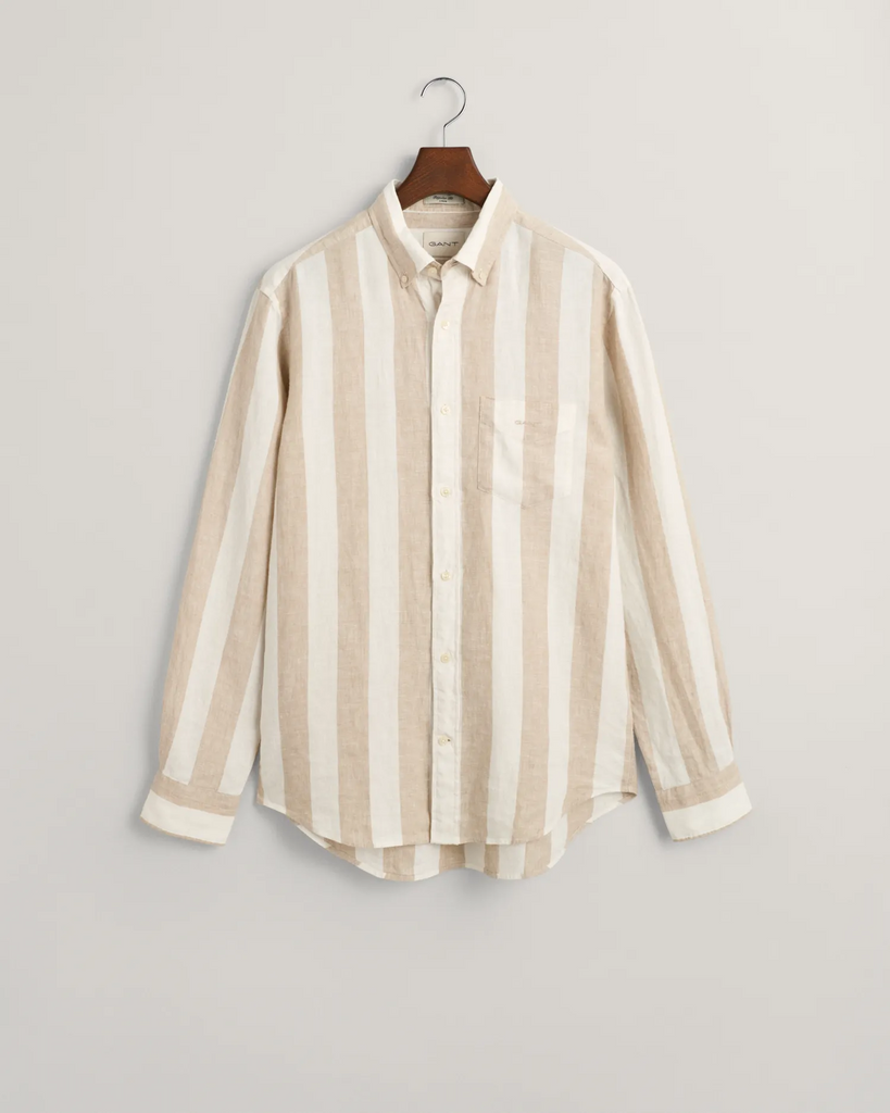 REG BOLD STRIPE LINEN SHIRT-Skjorter-Gant-Aandahls