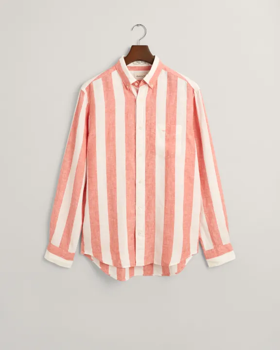REG BOLD STRIPE LINEN SHIRT-Skjorter-Gant-Aandahls