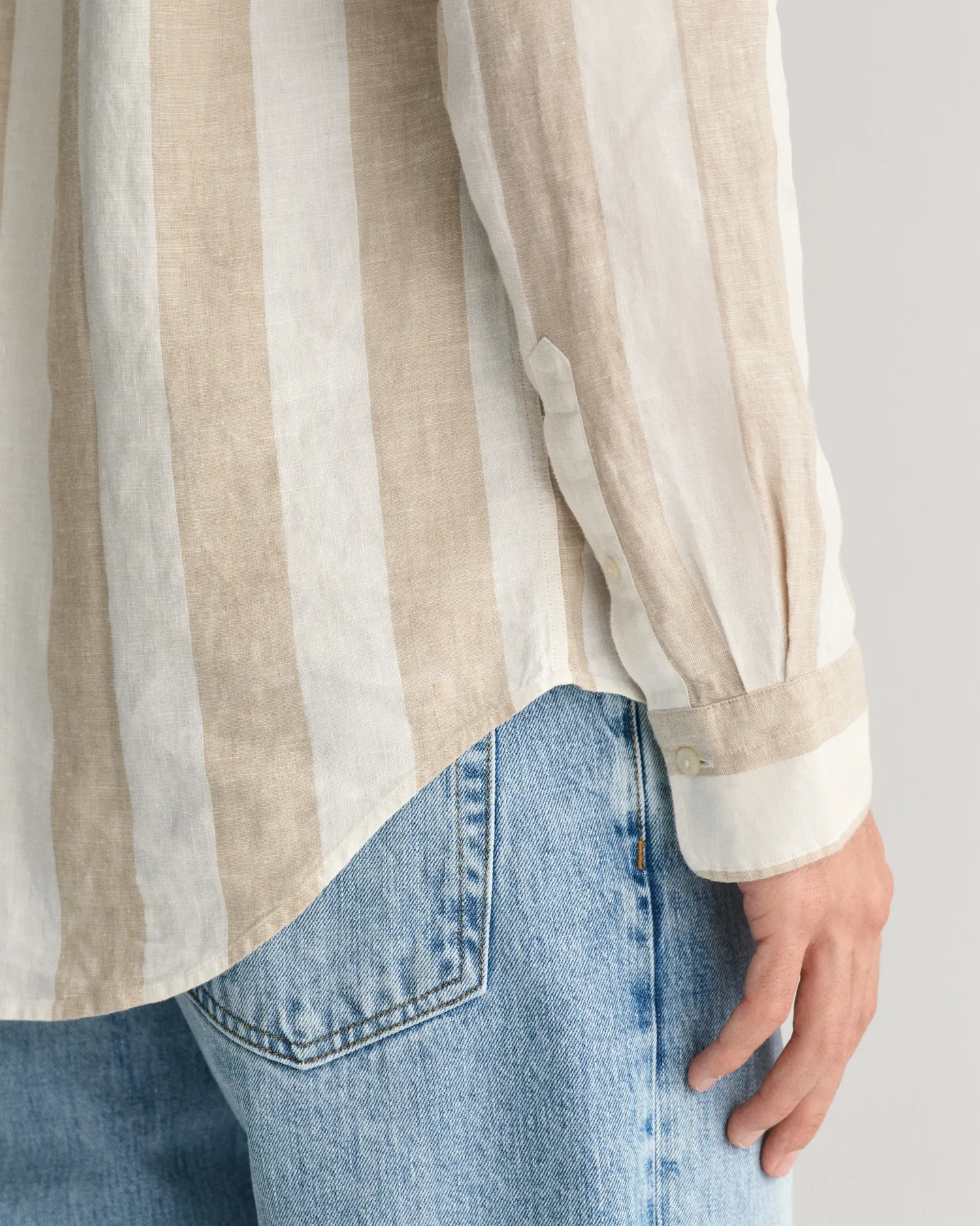 REG BOLD STRIPE LINEN SHIRT-Skjorter-Gant-Aandahls