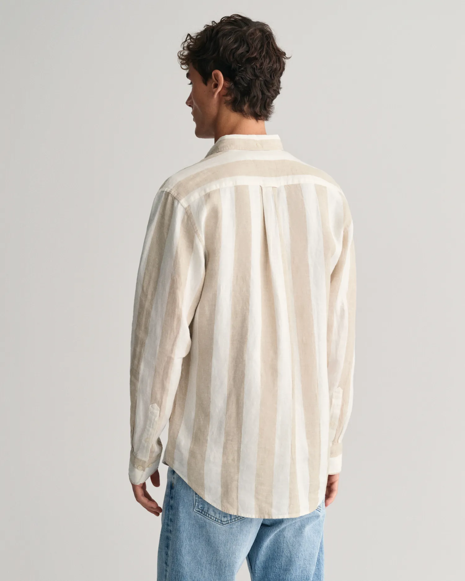 REG BOLD STRIPE LINEN SHIRT-Skjorter-Gant-Aandahls