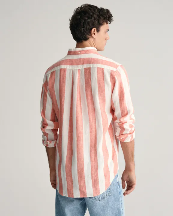REG BOLD STRIPE LINEN SHIRT-Skjorter-Gant-Aandahls