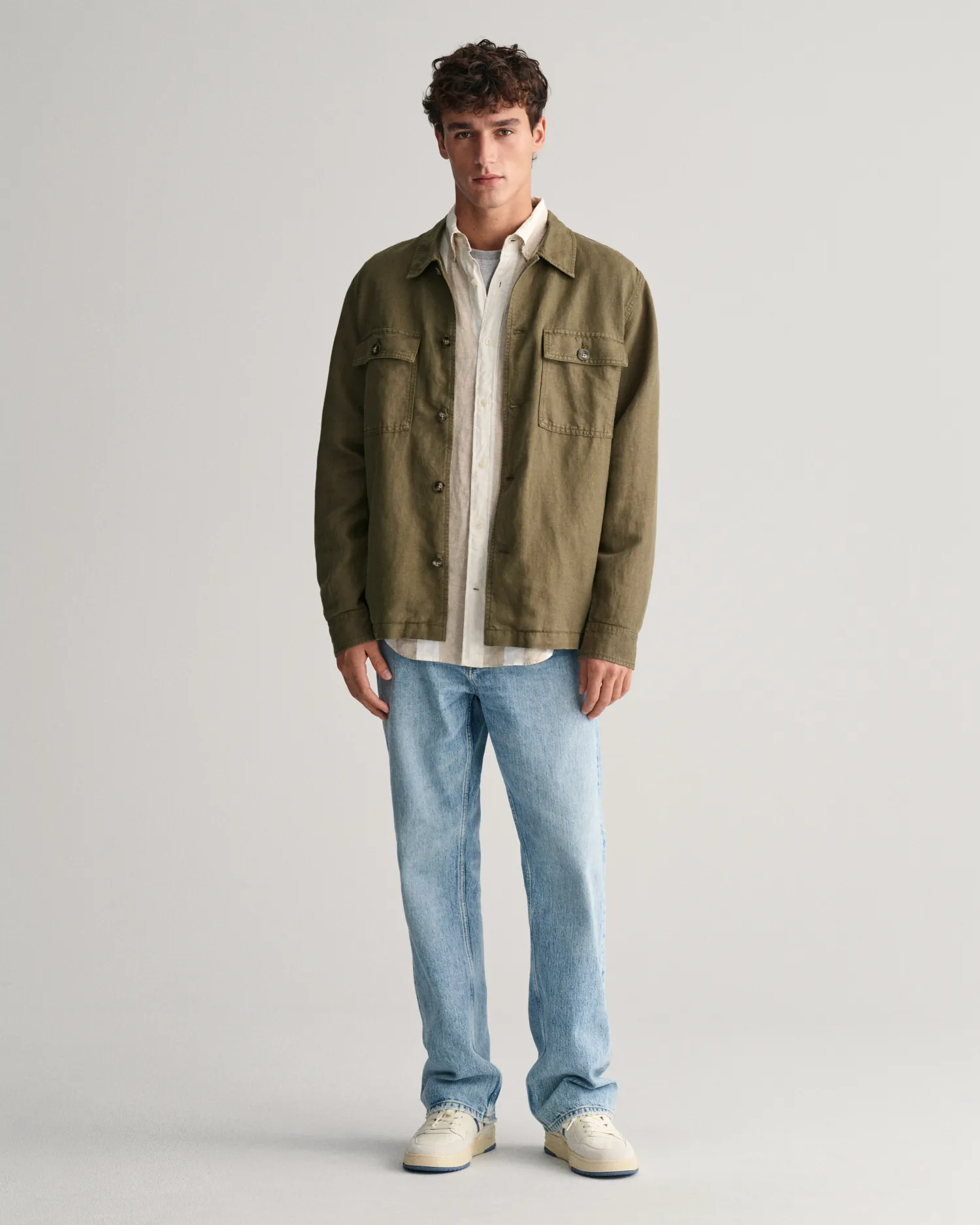 REG BOLD STRIPE LINEN SHIRT-Skjorter-Gant-Aandahls