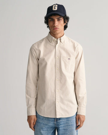 REG OXFORD BANKER STRIPE SHIRT-Skjorter-Gant-Aandahls