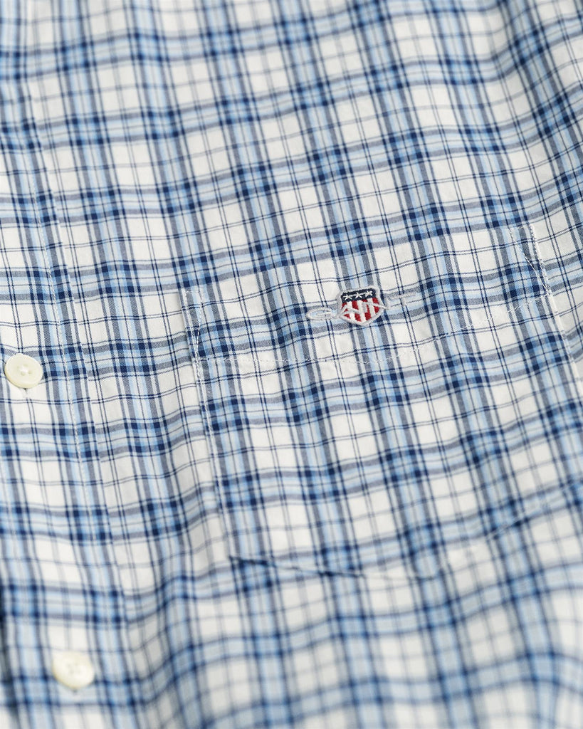 REG POPLIN MICRO CHECK SS SHIRT-Skjorter-Gant-Aandahls