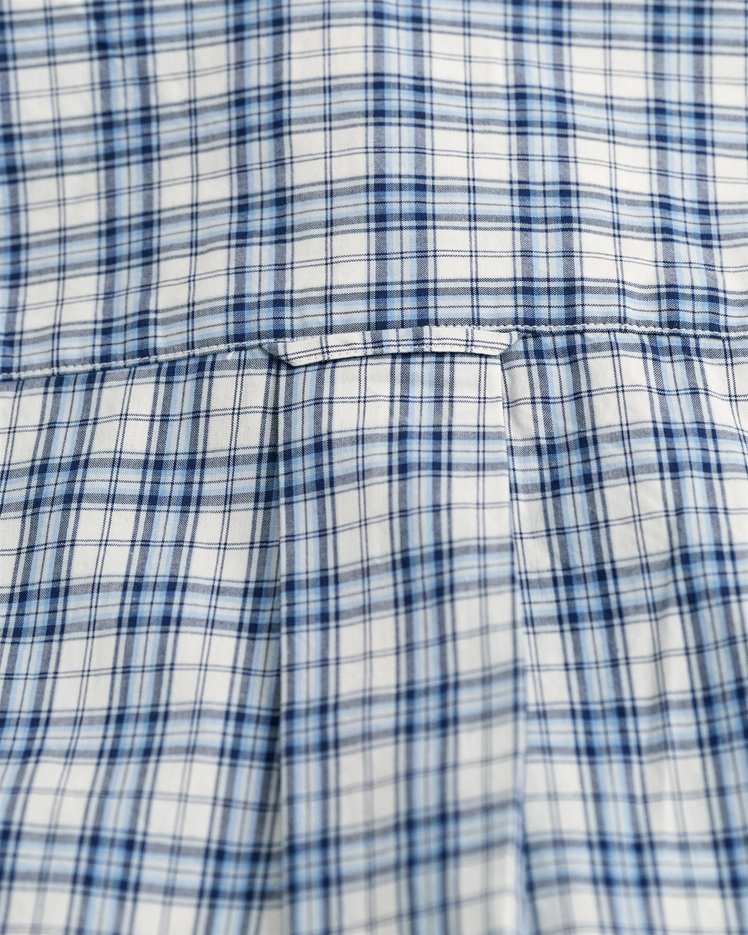 REG POPLIN MICRO CHECK SS SHIRT-Skjorter-Gant-Aandahls
